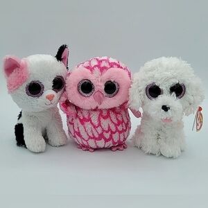 TY Beanie Pinky Pippie Muffin Stuffed Animals Set of 3 #796